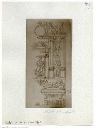 Aufriß eines projektierten Doppelgrabes für die Magnifici in der Medici Kapelle