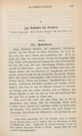 139-148 Zur Geschichte des Breviers : IV.