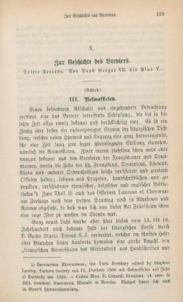 139-148 Zur Geschichte des Breviers : IV.