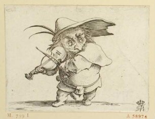 Der Zwerg mit der Geige, Blatt 12 aus: Varie figure gobbi