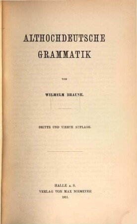 Althochdeutsche Grammatik