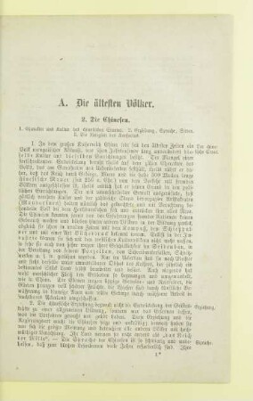 A. Die ältesten Völker