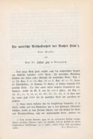 635-692 Die metrische Beschaffenheit des Buches Hiob : eine Studie