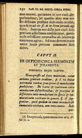 Caput IX. De Officiis Circa Sermonem Et Juramenta.