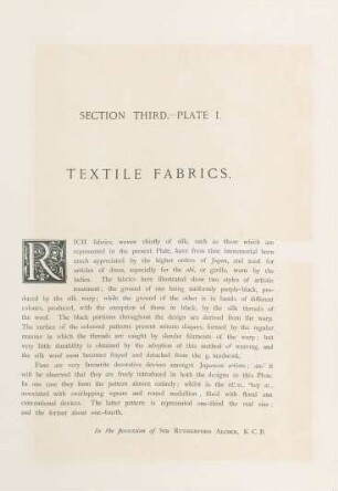 Plate I. Textile fabrics