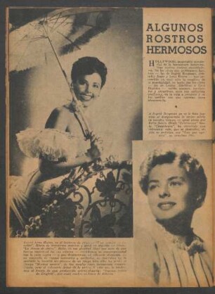Algunos rostros hermosos