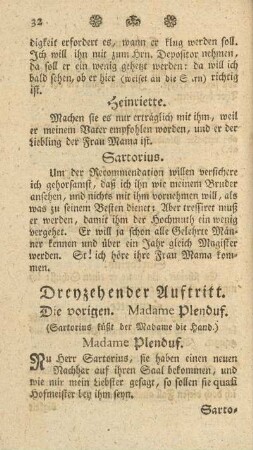 Dreyzehender Auftritt
