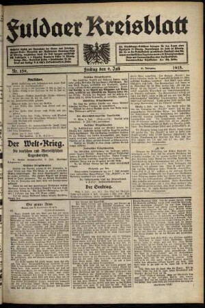 Ausgabe vom Freitag, den 09. Juli 1915.