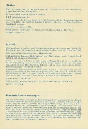 Historische Sondersammlungen