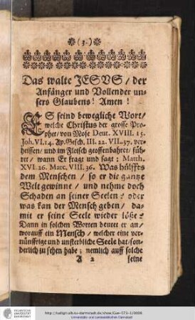 Das malte JESUS / der Anfänger und Vollender unsers Glaubens! Amen!