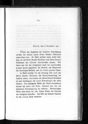 Berlin, den 6. November 1901