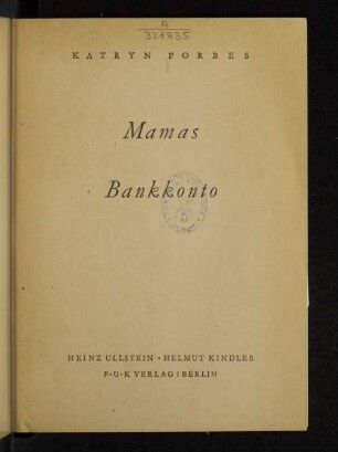 Mamas Bankkonto