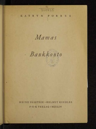 Mamas Bankkonto