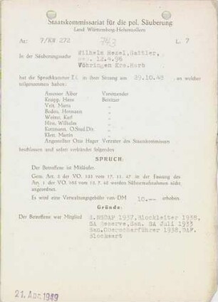 Hezel, Wilhelm