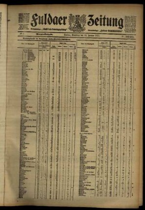 Vierte Ausgabe vom Samstag, den 13. Januar 1912.