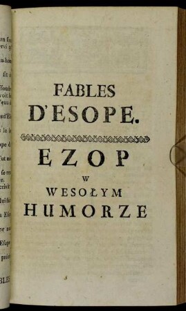 Fables D´Esope. = Ezop W Wesolym Humorze