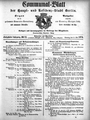 1874,22: No. 22, 31. Mai 1874