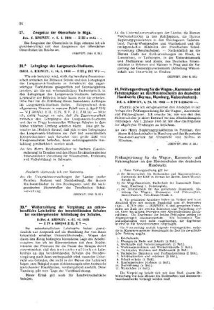 Prüfungsordnung für die Wagen-, Karosserie- und Fahrzeugbauer an den Meisterschulen des deutschen Handwerks (Bernau, Hamburg, Kaiserslautern) : [Amtliche Erlasse] ; [Amtlicher Teil]