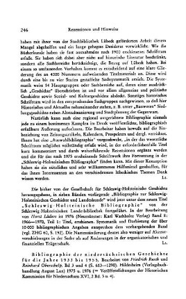 Bibliographie der niedersächsischen Geschichte, bearb. von Friedrich Busch und Reinhard Oberschelp, Bd. 3 u. 4, (Veröffentlichungen der Historischen Kommission für Niedersachsen, 16, 2, 3 u. 4) : Hildesheim, Lax, 1975-1976