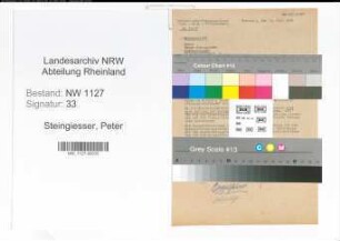 Entnazifizierung Peter Steingiesser , geb. 30.04.1893 (Lehrer)