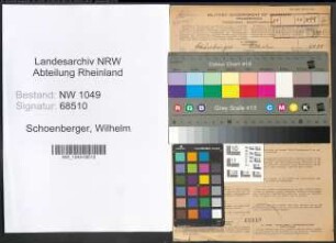 Entnazifizierung Wilhelm Schoenberger , geb. 04.10.1909 (Mechaniker)