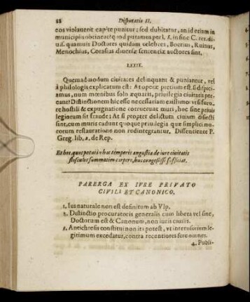 Parerga Ex Iure Privato Civili Et Canonico.