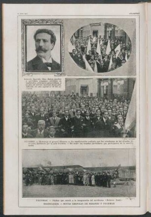 Necrología. - Notas gráficas de Rosario y Tucumán
