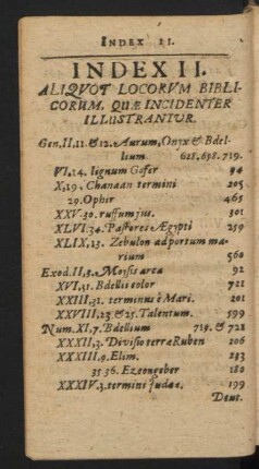 Index II. Aliquot Locorum Biblicorum