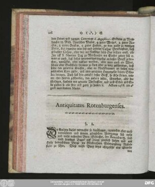 Antiquitates Rotenburgenses.