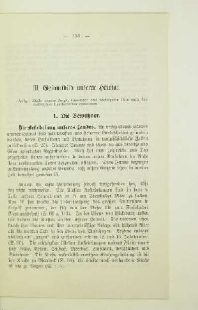 III. Gesamtbild unserer Heimat