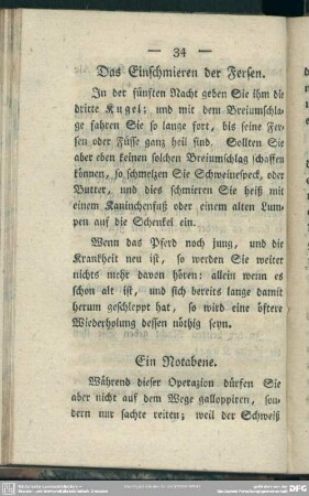Das Einschmieren der Fersen