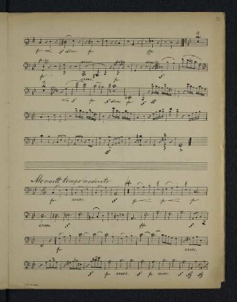 Menuett, tempo moderato.