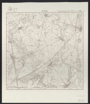 Messtischblatt 3045 = [1551] : Klein Mutz, 1936 : Messtischblatt 3045 = [1551] : Klein Mutz. - Hrsg. 1883; einz. Nachtr. 1936. - [Berlin] : Reichsamt für Landesaufnahme, 1936. - 1 Kt. : einfarb. Nachdr.
