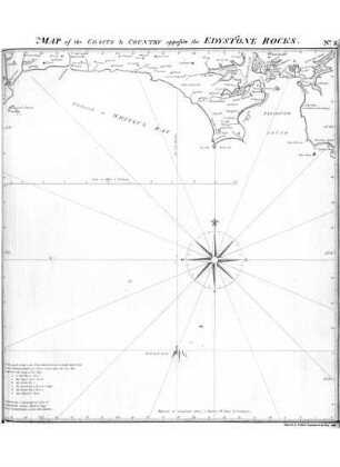 No. 2. Map of the Coasts & Country opposite the Edystone Rocks.