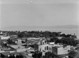Stadtansicht : Blick über die Häuser einer Stadt