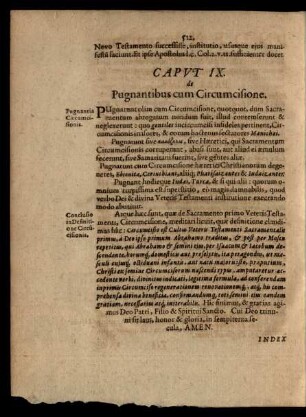 Caput IX. de Pugnantibus cum Circumcisione.