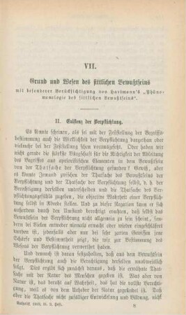 113-148 Grund und Wesen des sittlichen Bewußtseins mit besonderer Berücksichtigung von Hartmann's Phänomenologie des sittlichen Bewußtseins" : Fortsetzung