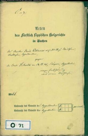 Ostmeier, Bernd Nr. 18 zu Wülfer gegen Luise Schalk Nr. 15 zu Wülfer - Entschädigung aus einem Beischlaf