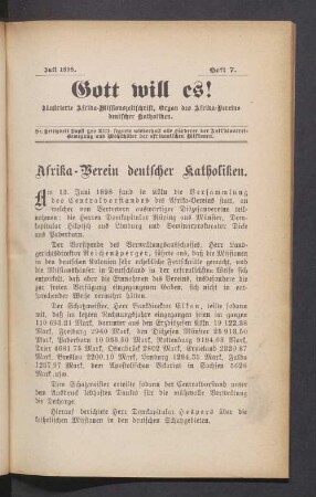 Heft 7. Juli 1898