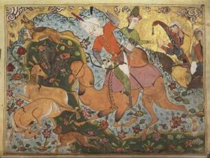 Bahram Gur auf Gazellenjagd, fol.35v (S. 32)