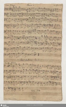 [Solo and Coro:] Basso 1