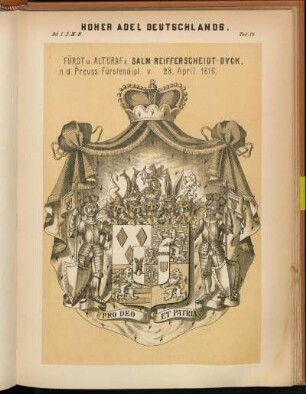 Taf. 89. Fürst u. Altgraf z. Salm-Reifferscheidt-Dyck.