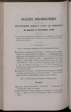 Bulletin Bibliographique