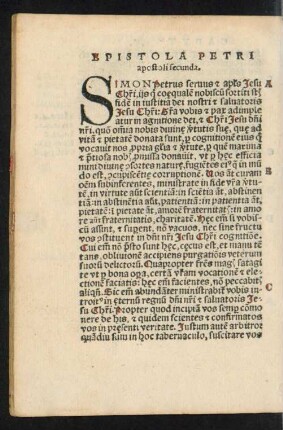 Epistola Petri apostoli secunda.