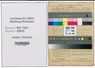 Entnazifizierung Christine Junker , geb. 27.11.1897 ()