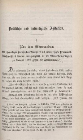 Politische und antireligiöse Agitation.