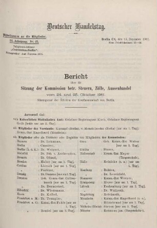 51. Jahrg. Nr. 25., ... den 13. Dezember 1911