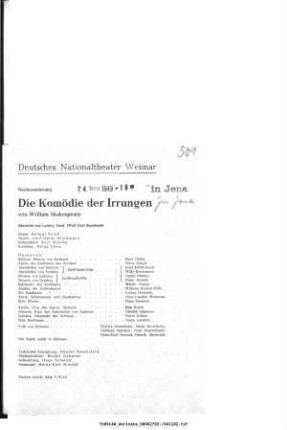 Die Komödie der Irrungen