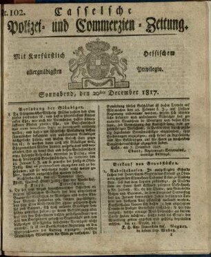 Nr. 102, Sonnabend, den 20sten December 1817