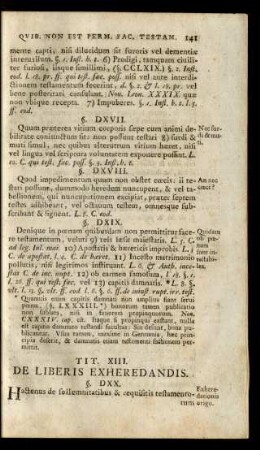 Tit. XIII. De Liberis Exheredandis